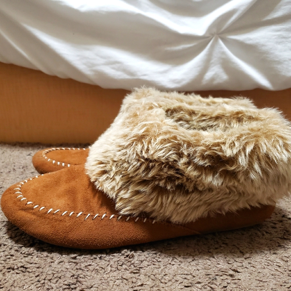 Faux Fur Moccasins